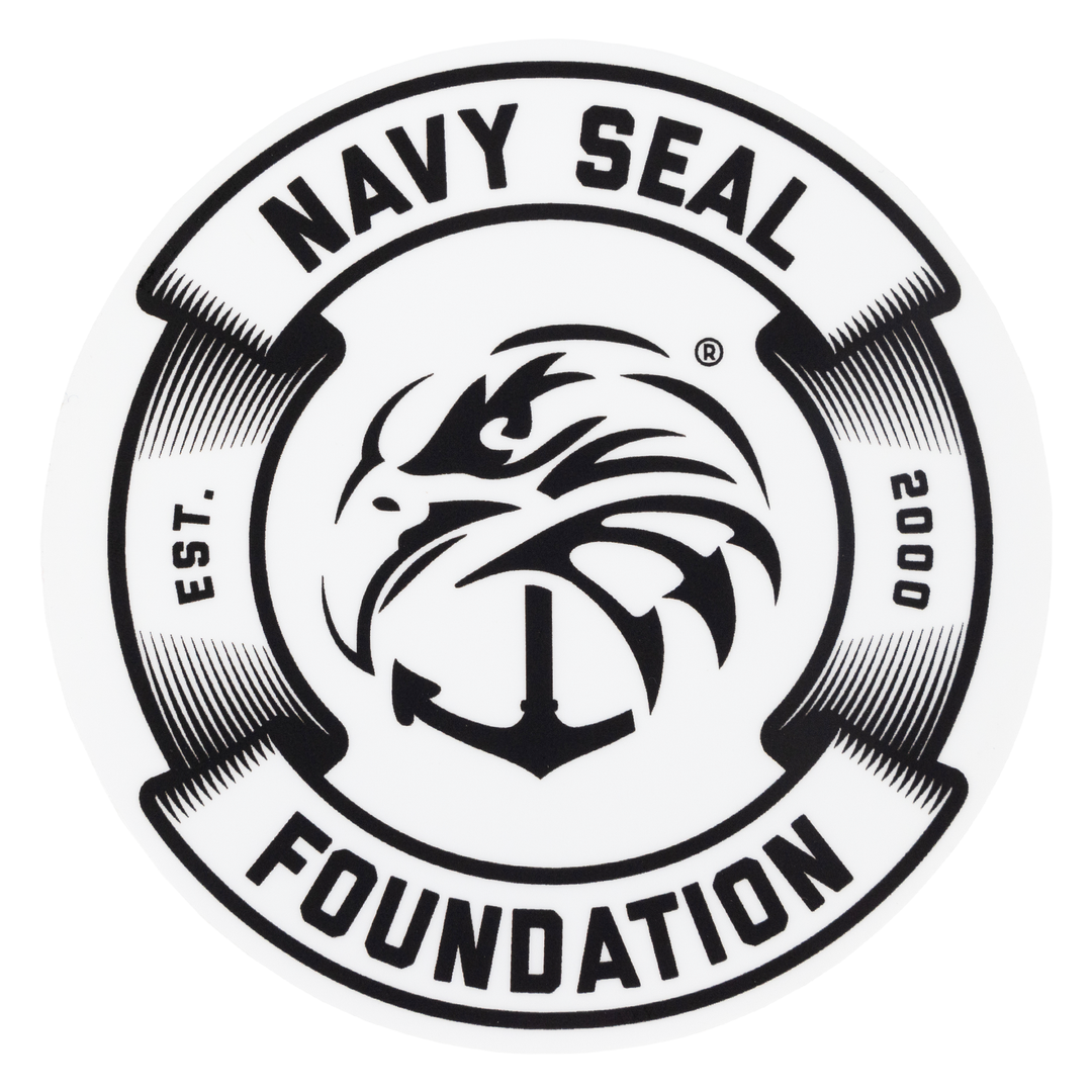 Black and white Navy SEAL Foundation Banner Sticker