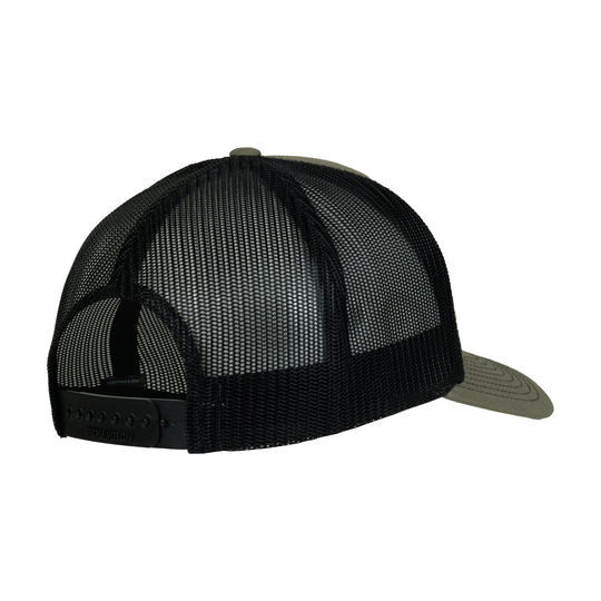 rear view of mesh back Military Green Hat