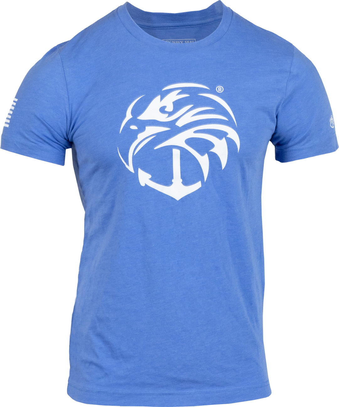 Columbia Blue Tee with white Navy SEAL Foundation logo on front