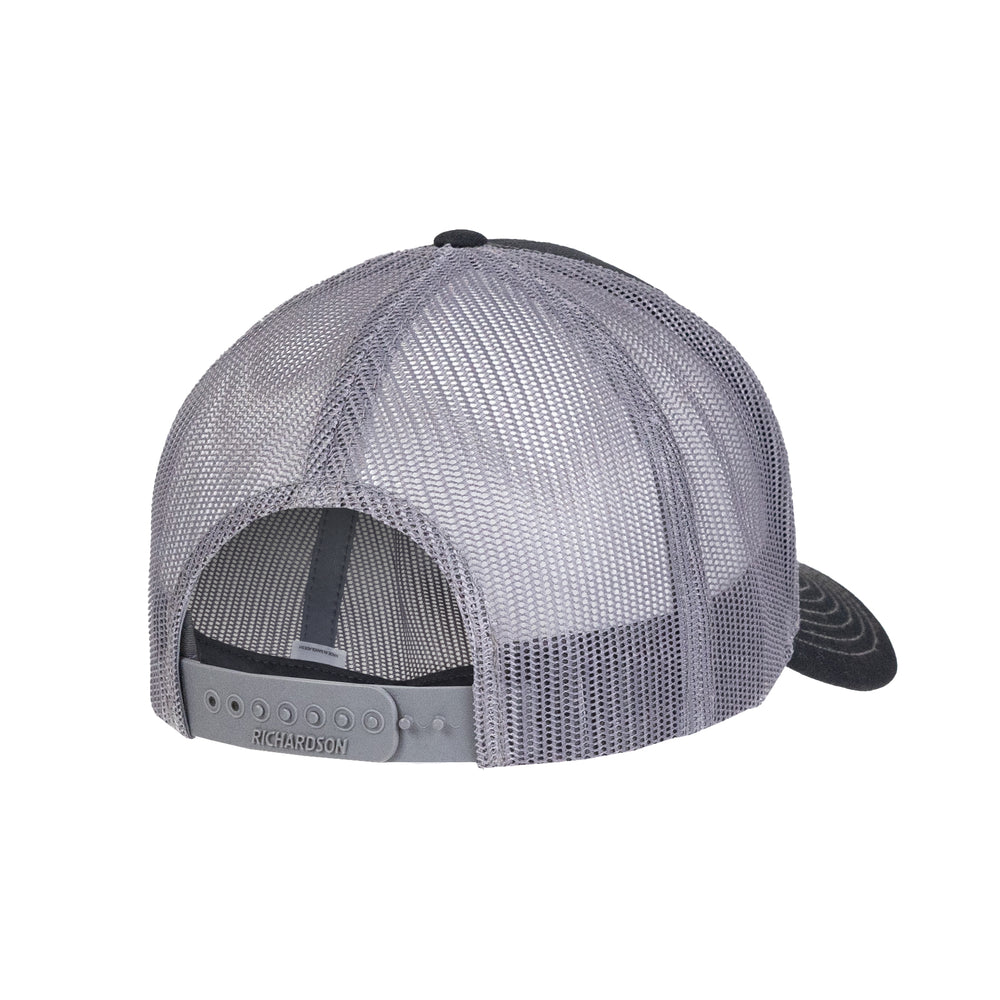 Rear view of Navy SEAL Foundation Suede Patch Hat showing mesh back and adjustable strap
