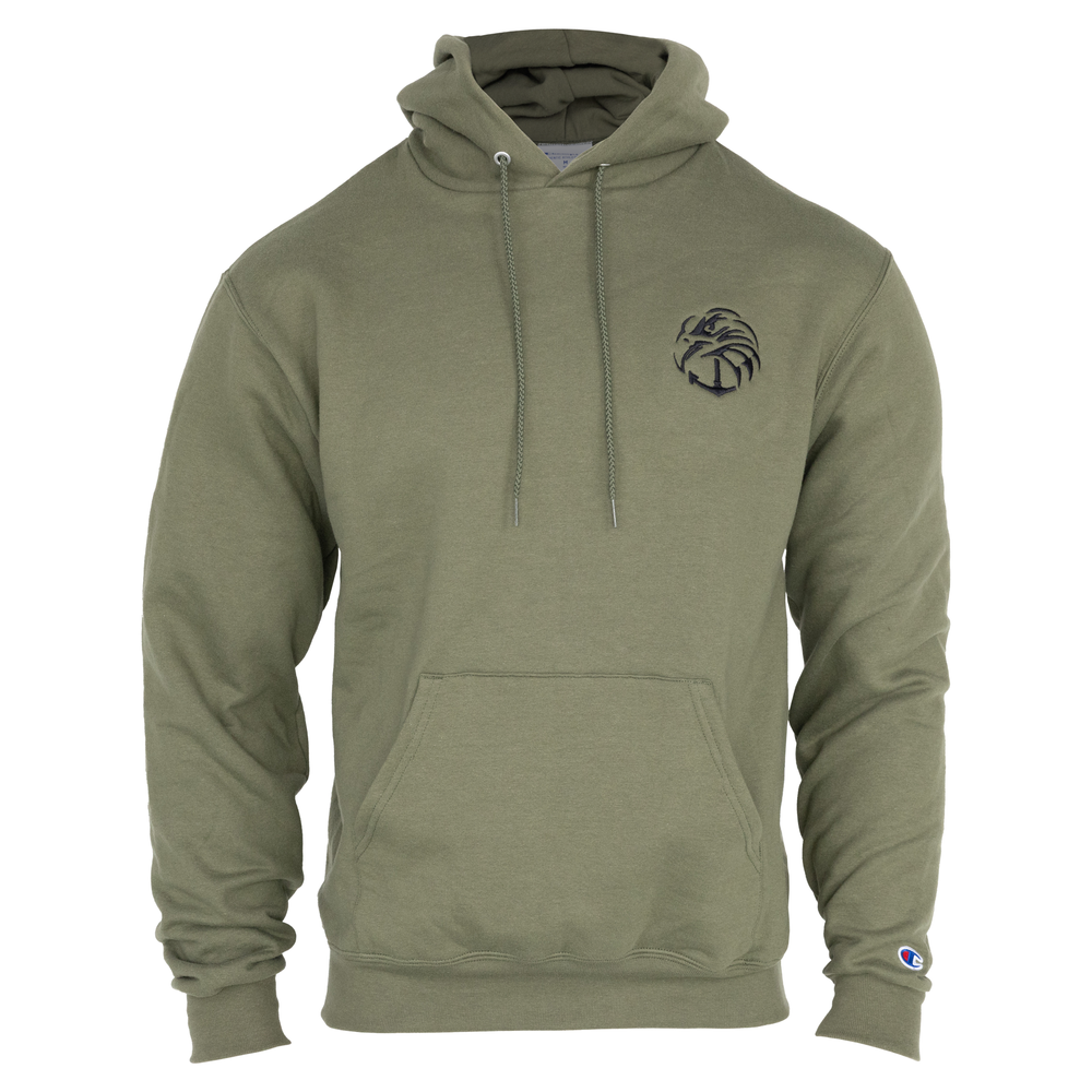 Olive hoodie with Navy SEAL Foundation logo on left chest