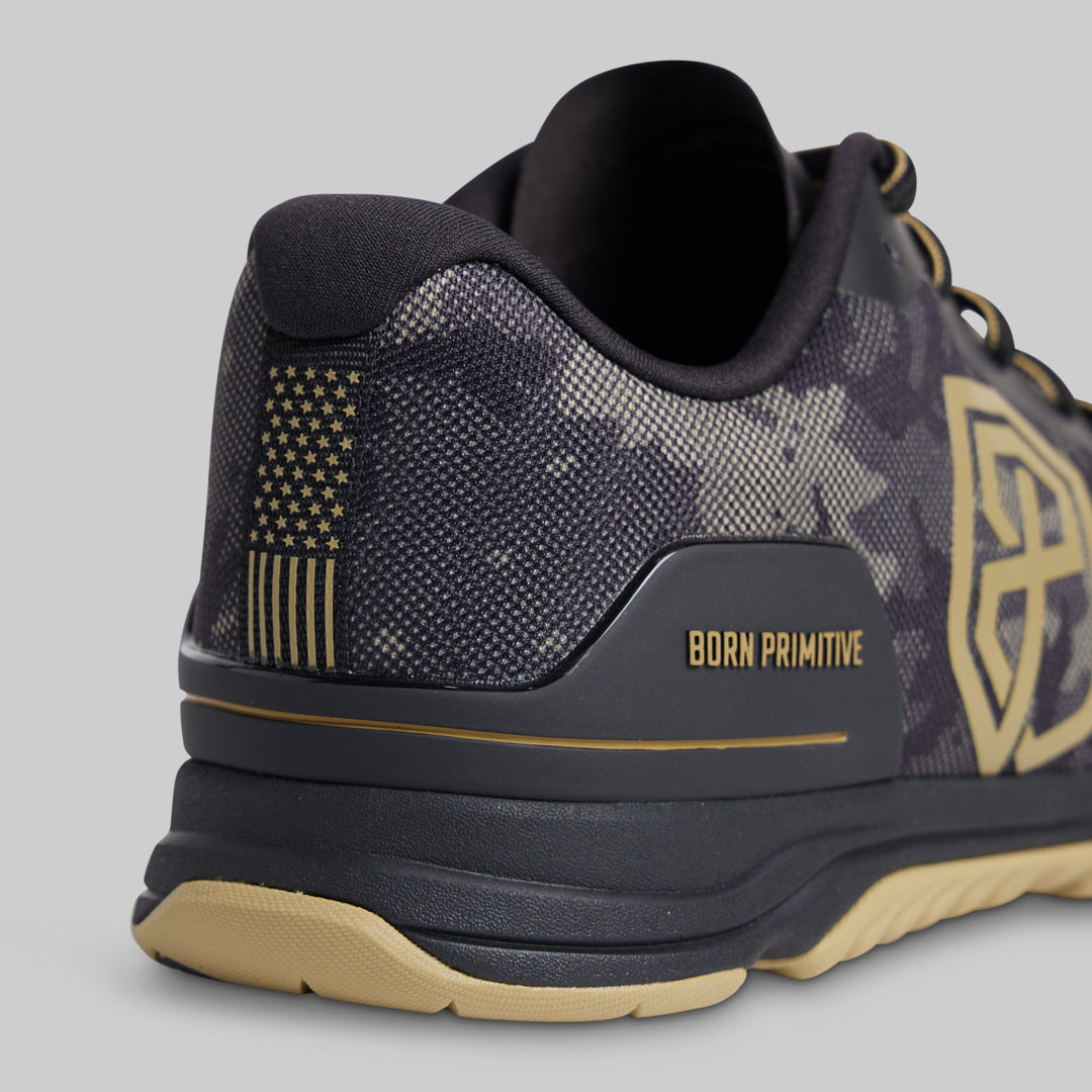 Gold American flag detail on the heel of the NSF Edition Savage 1