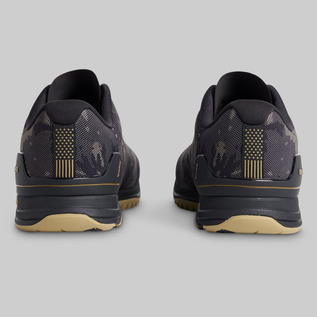 NSF Edition Savage 1 pair from behind, gold heel stripes